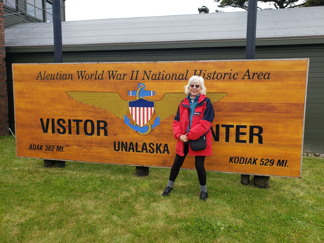 photo of Karla at Aleutian WWII Memorial
